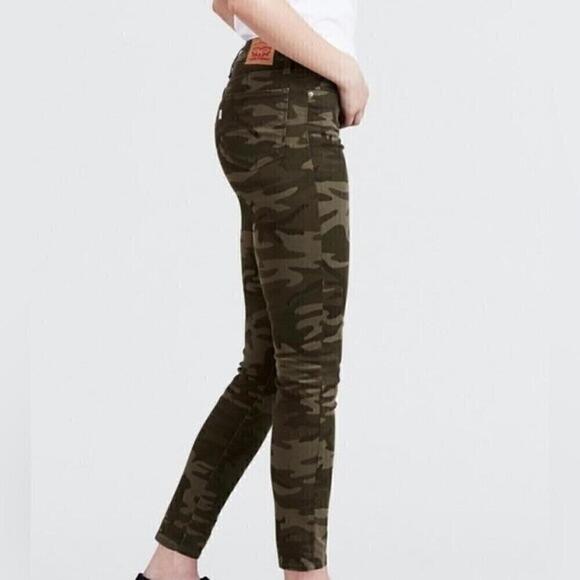 New LEVI'S Women's 711 Skinny Ankle, pants Jeans camo size 00, waist 24 - Picture 4 of 12